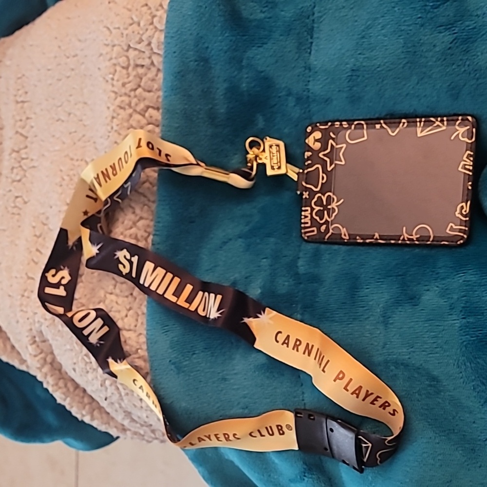 Carnival Cruise Line $1 Million Slot Tournament 2024 Black & Gold Lanyard New